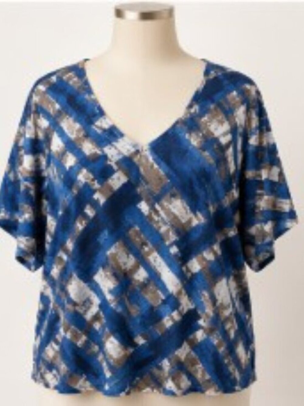 4 for $25 💙 Alia Blue Abstract Print Top 3X 💙